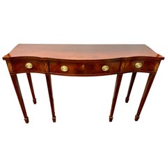 Used Baker Furniture Signed Inlaid Mahogany Console Table Buffet Historic Charleston