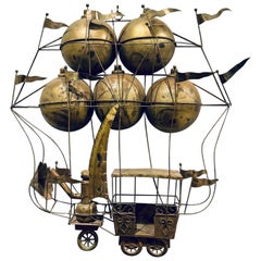 Curtis Jere Hot Air Balloon Wall Sculpture