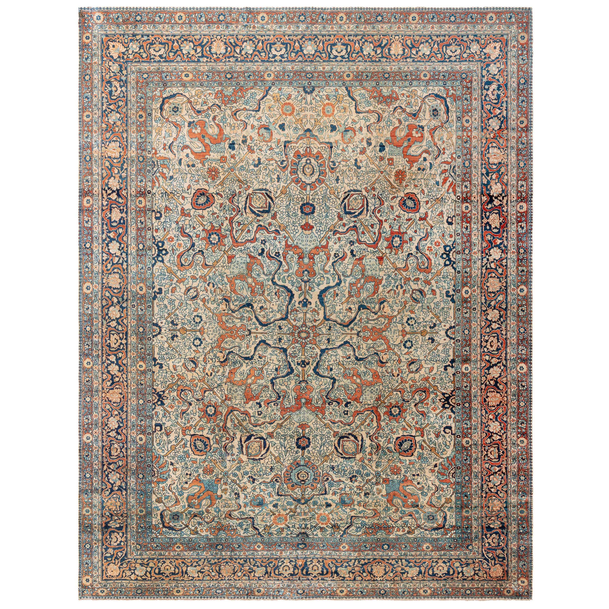 Tapis persan de Tabriz du 19ème siècle fait à la main Doris Leslie Blau