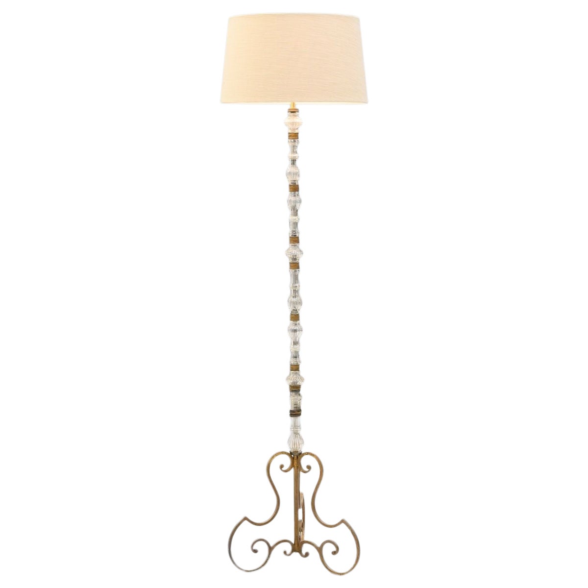 Lampadaire en verre Stem en vente
