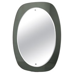 1980s Oval Italian Mirror