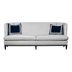 Early 21st Century Modern Modified Tuxedo Style Malbec Sofa by Hickory Chair
