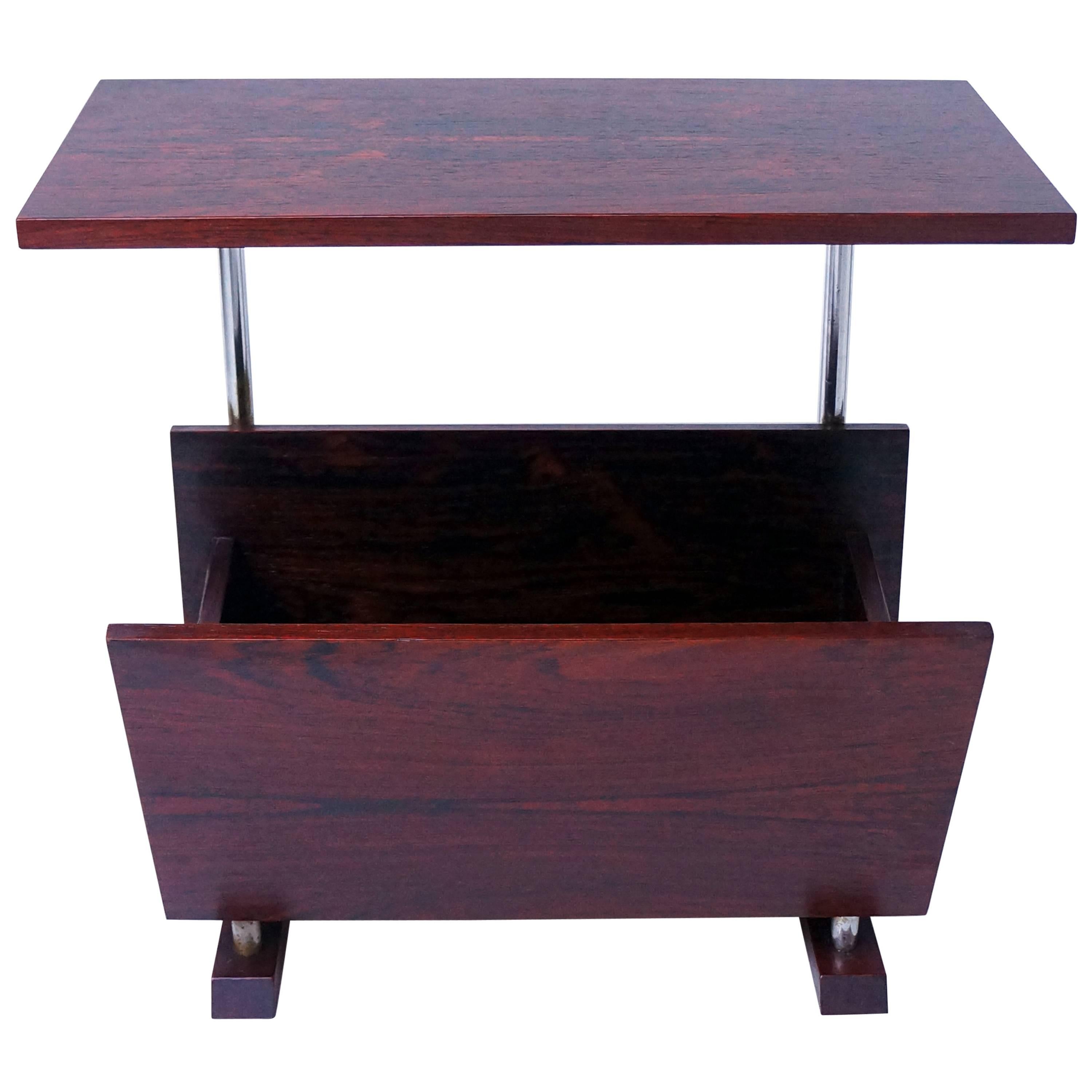 Mid-Century Magazine Table Rack Stand Rosewood 1960s For Sale