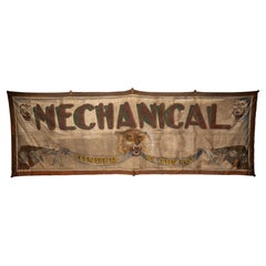 Antique cirque mécanique « Wonder Of The Age » grand bannière