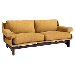 Vintage Giuseppe Rossi for Albizzate Space Age Wood Framed Sofa