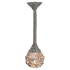 Single-Pendant Chainmail Droplet Sculptural Chandelier 80 cm