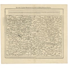 Carte sur bois de la région des Rhins couvre la Palatinate, l'Autriche et l'Elsa