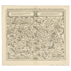 Frühe Holzschnittkarte von Franconia und seiner Umgebung, 1628