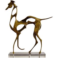 1960er Jahre Italienischer Windhund Skulptur