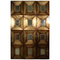Mid-Century Paul Evans Style Mirrored Room Divider