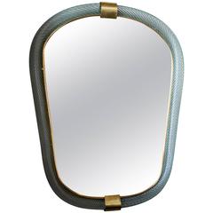 Barovier & Toso Murano Twisted Glass Wall Mirror
