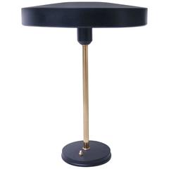 Philips Louis Kalff Large Table Desk Lamp Light Brass Black Dutch 1950s Timor