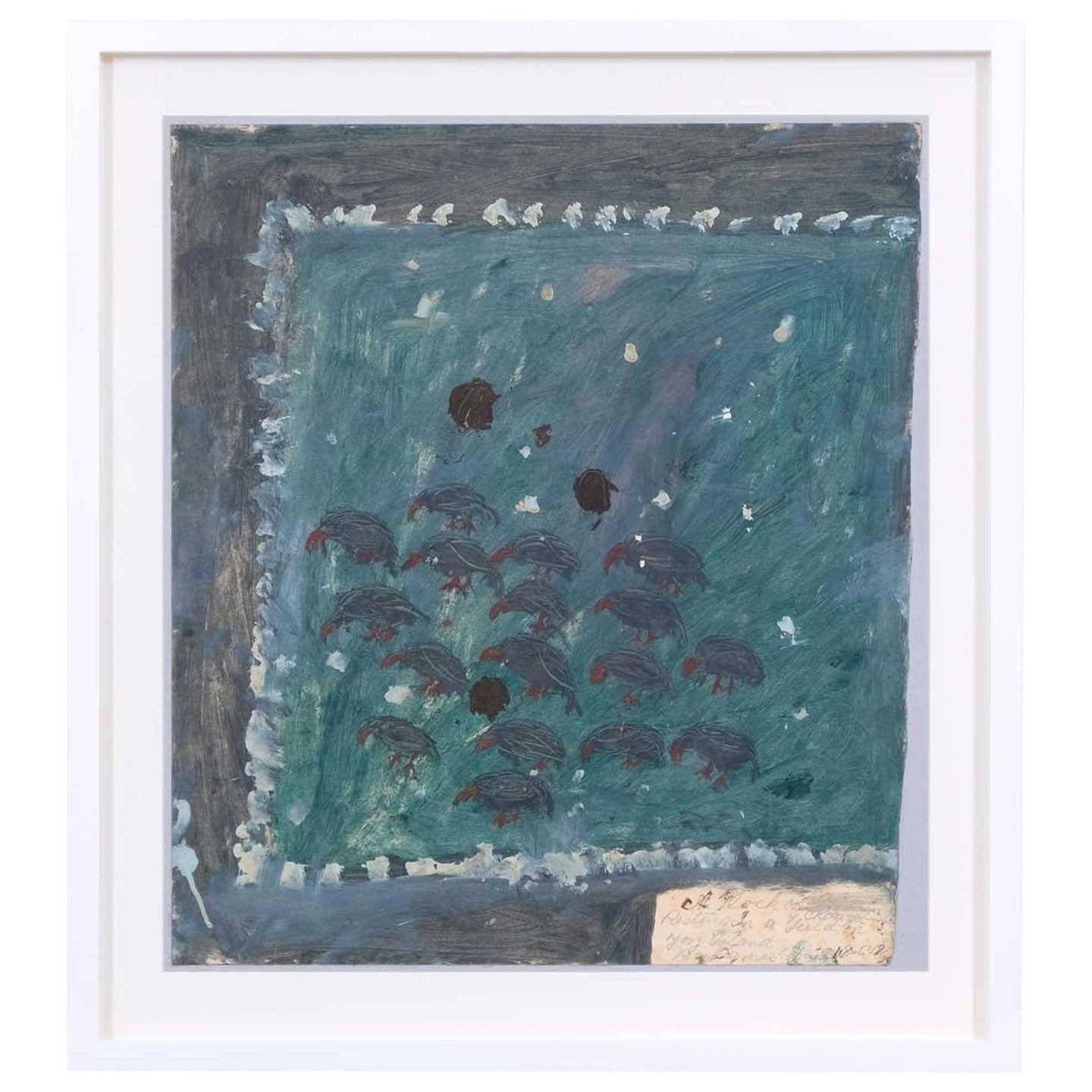 James Dixon, Flock of Choughs resting in a Field on Tory Island