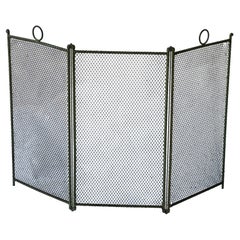Antique French Napoleon III Fire Screen, 19th Century