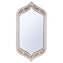 Contemporary Perlmutt-Intarsienspiegel, syrische, Herz- und Diamantmotive