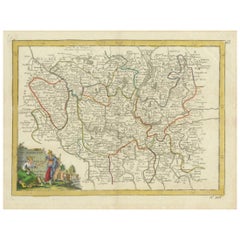 Antike Karte des Electorates Brandenburg von Georges-Louis Le Rouge, 1768