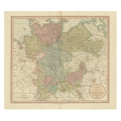 Map of Lower Saxony de 1811 John Cary, comprenant Bremen, Holstein, et plus encore