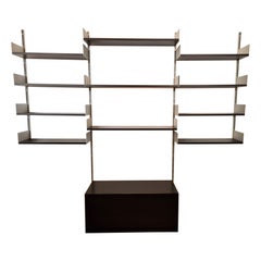 Model 606 wall unit in black by Dieter Rams for Vitsoe