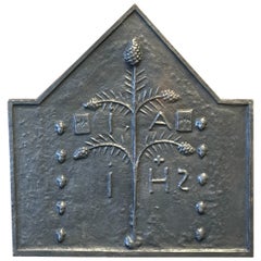 Plaque de cheminée gothique française
