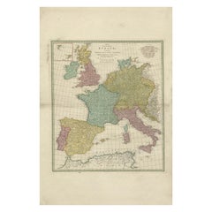 1788 Map of Europe - France, Italy, Spain, Germany, Great Britain & Ireland