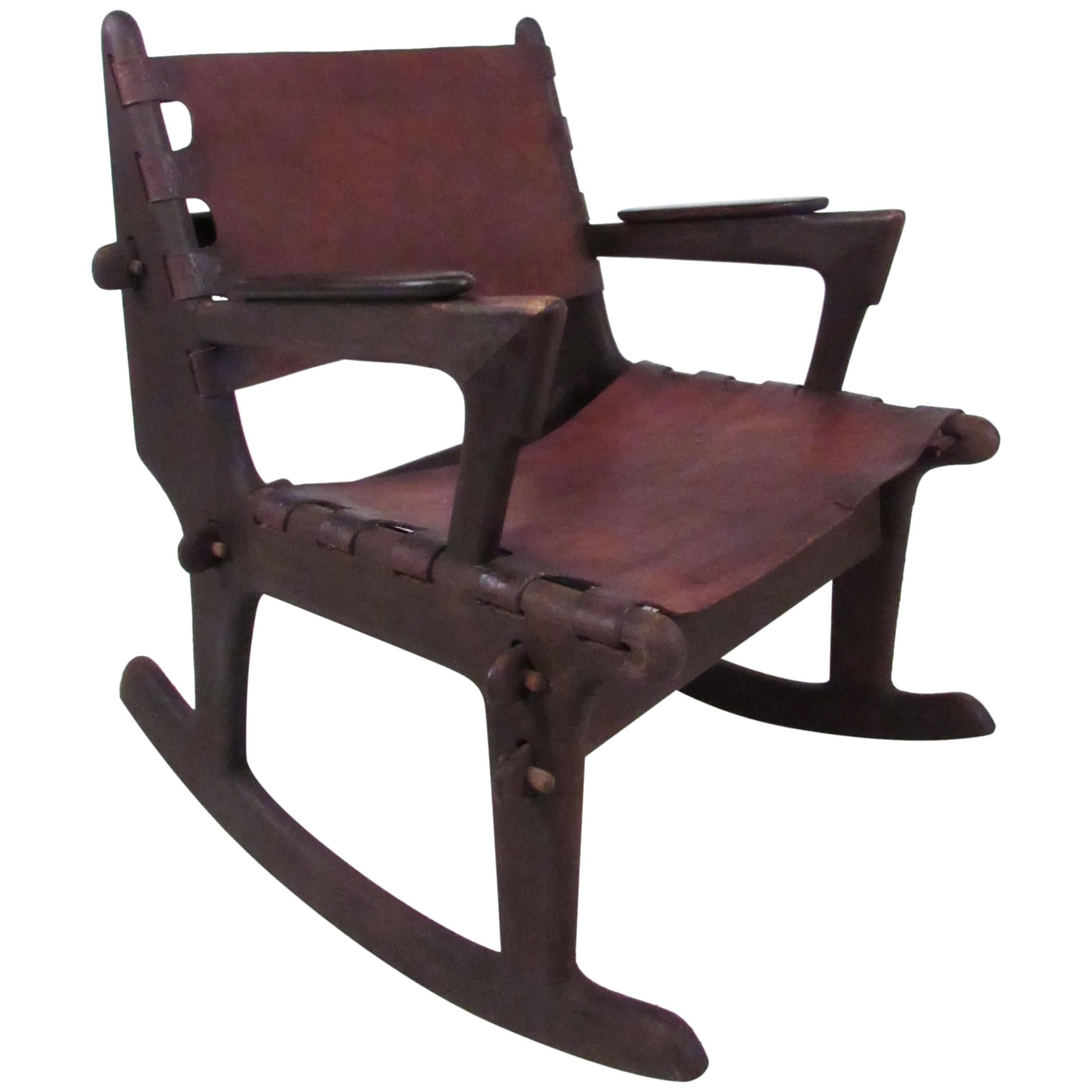 Mid-Century Vintage Primitive Rocker by Angel Pazmino