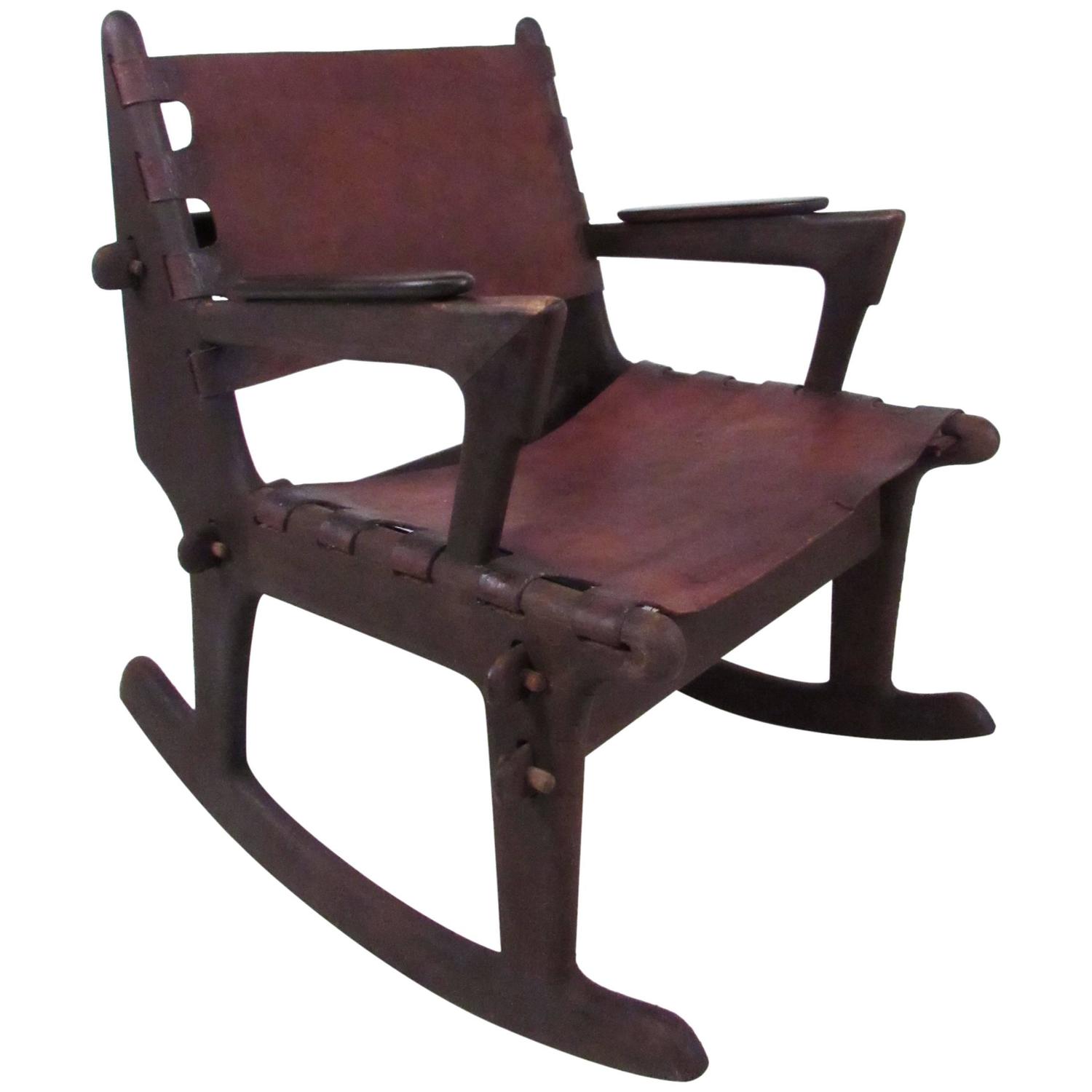 MidCentury Primitive Style Rocking Chair after Don Shoemaker For Sale