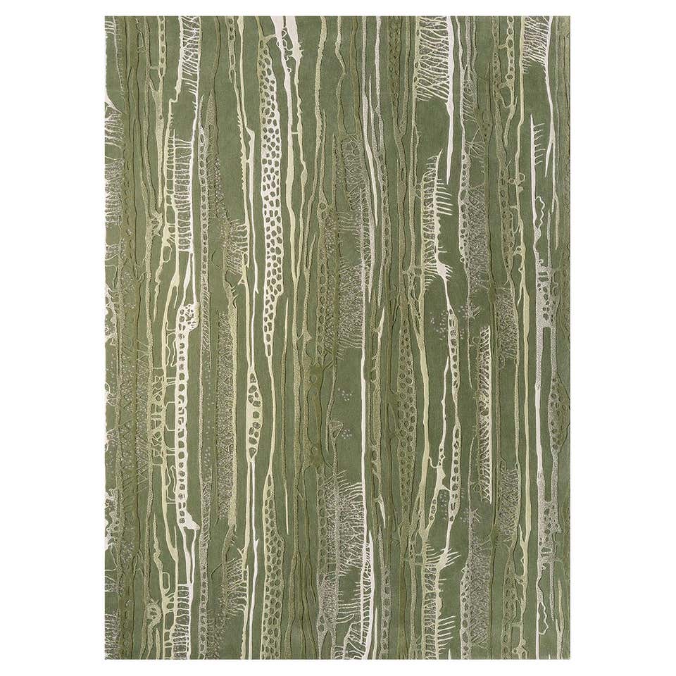 Army Green Rug by Volver Studios For Sale at 1stDibs