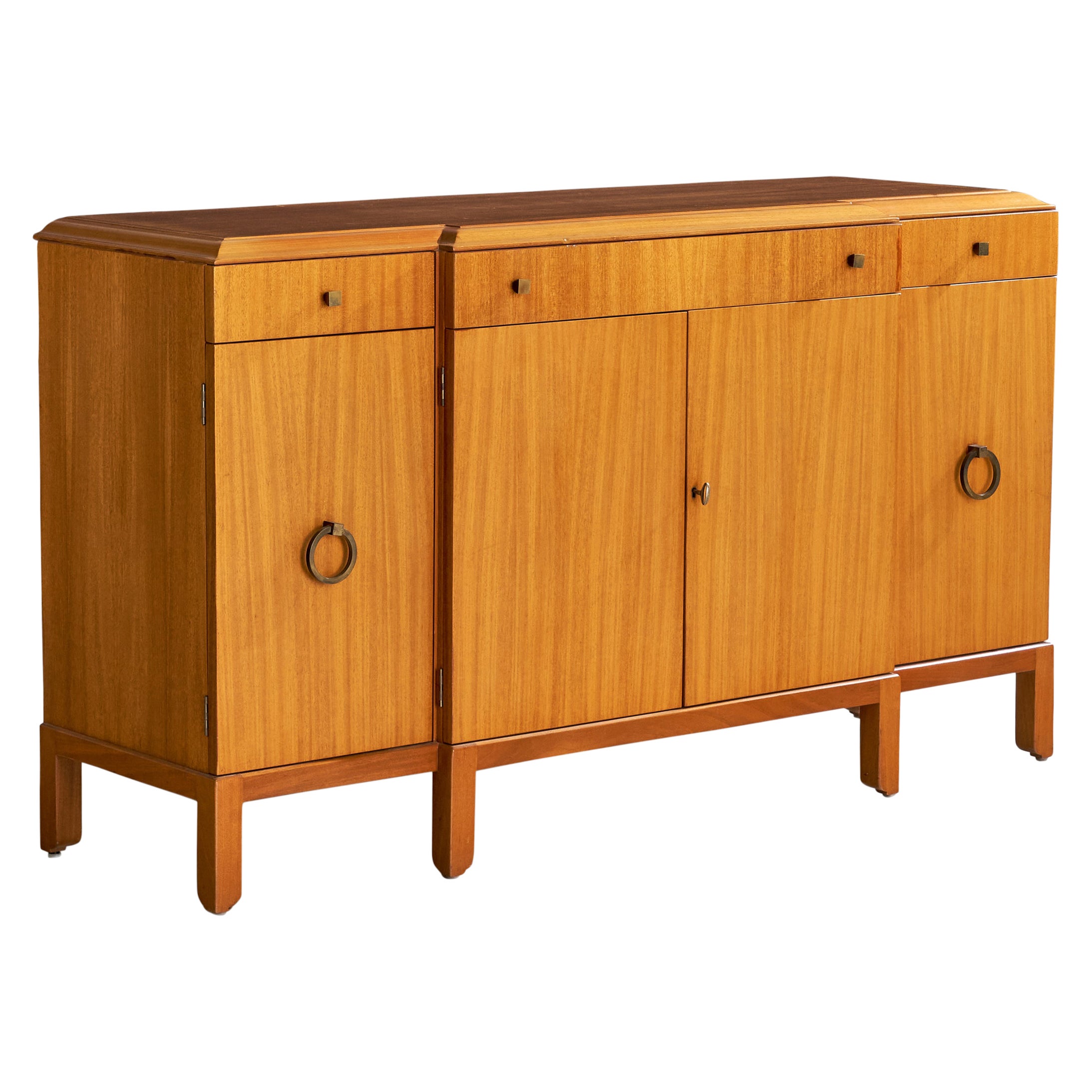 Edward Wormley, Cabinet, Mahogany, Brass, USA, 1950s