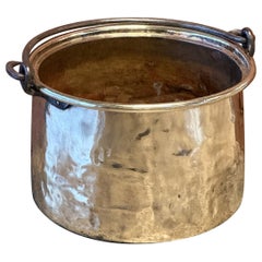 18th Century Antique Dutch Polished Brass Firewood Basket