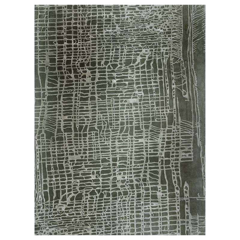 Army Green Rug by Volver Studios For Sale at 1stDibs