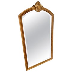 Large decorative raw walnut full length wall mirror