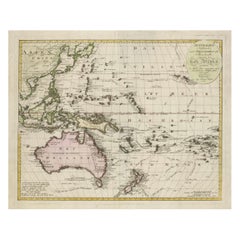 Mapa de Australasia y el Pacífico Sur de 1802 - Rutas de exploración europeas