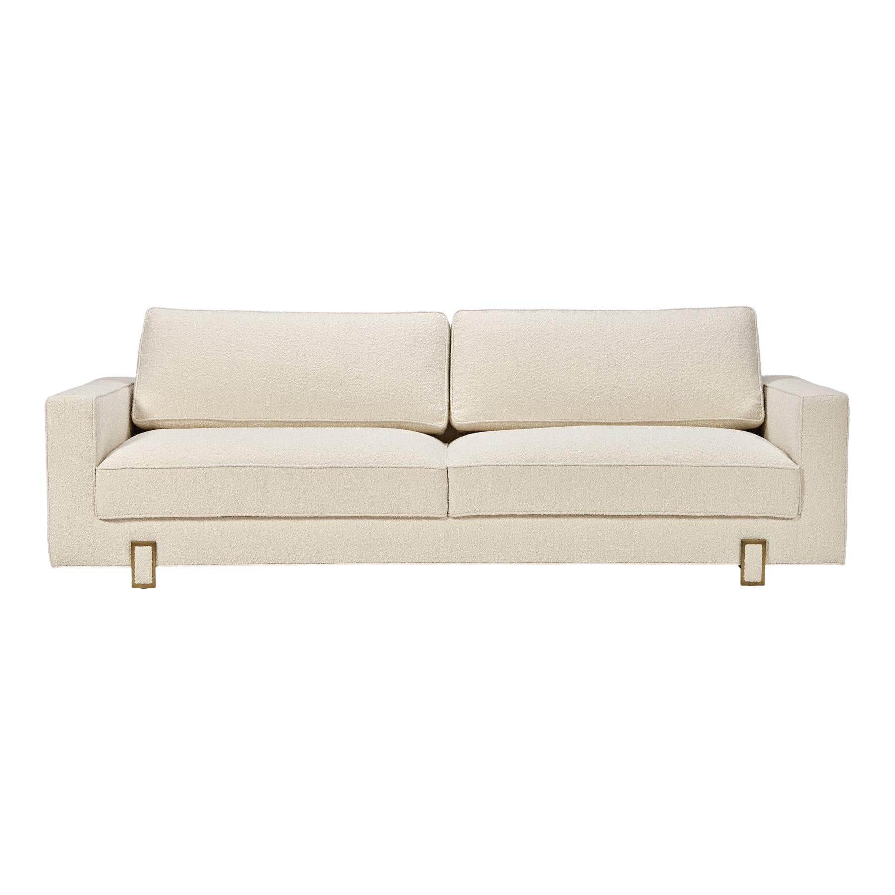 LUSO 2-seater sofa in white boucle, Available Now