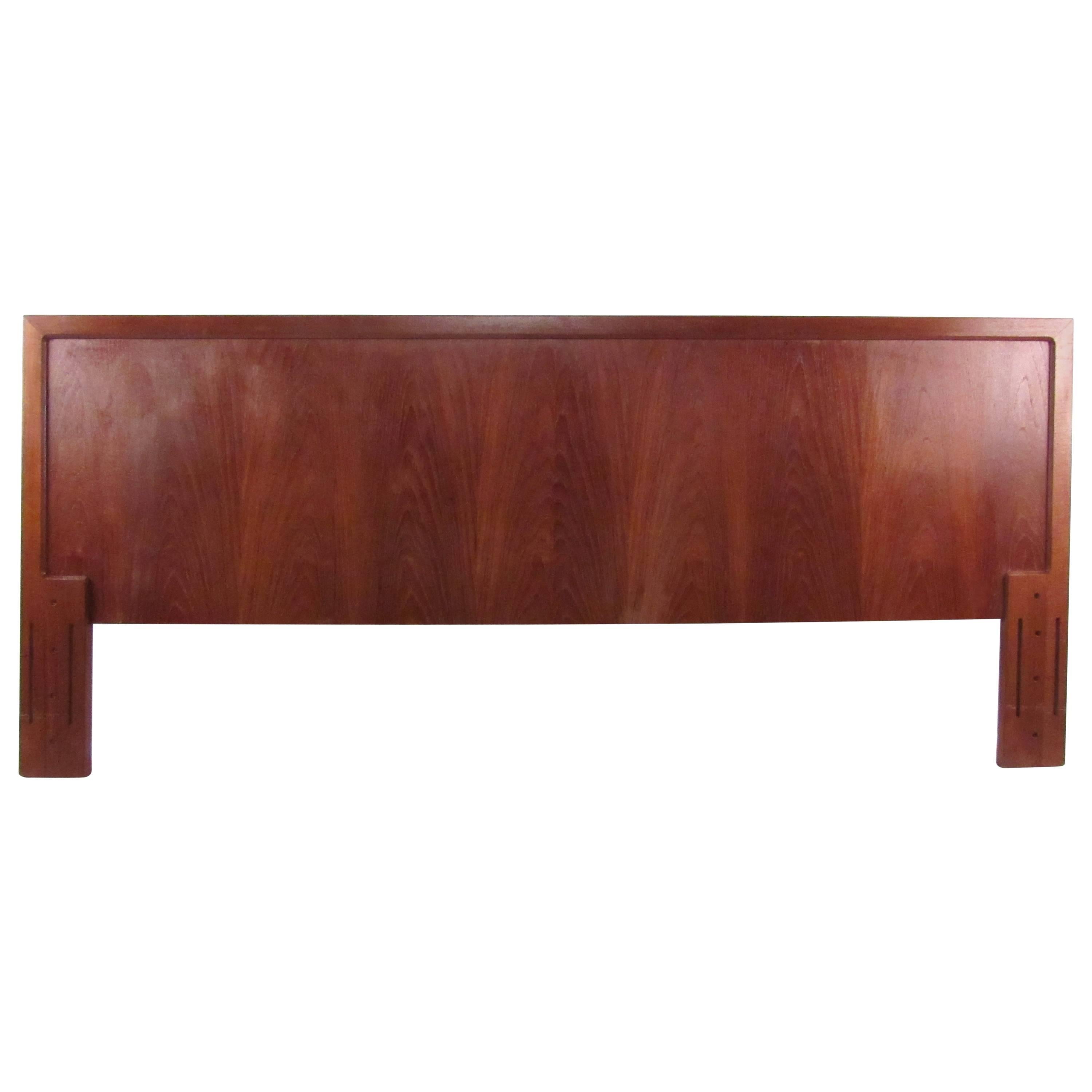 Mid-Century Modern Danish Teak Bed Headboard