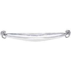 Signed Smith Polished Elongated Sculptural Tray or Bowl with Seahorses 2