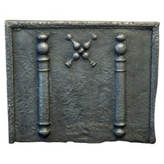 Antique 17th-18th Century French Louis XIV 'Saint Andrew's Cross' Fireback / Backsplash.