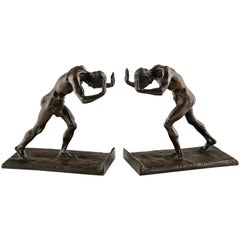 Pair of Art Deco Bookends by Isidore Konti