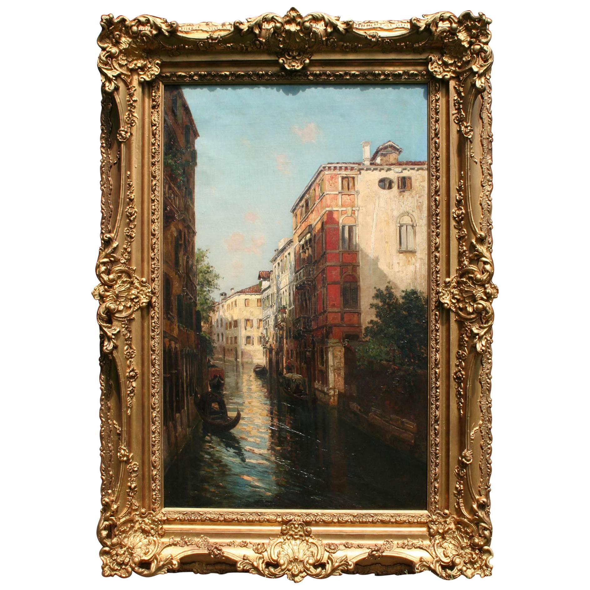 19th Century Oil Painting of Venice by Bernardo Hay For Sale