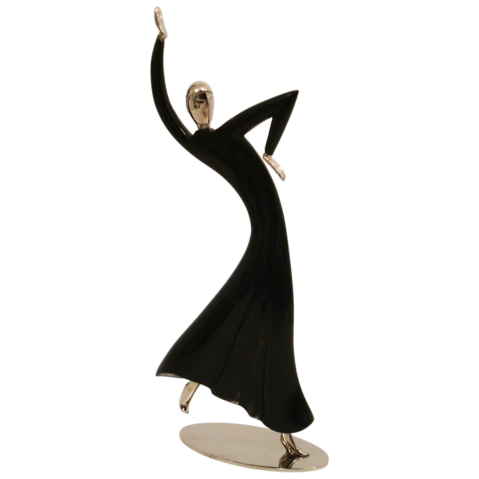 Hagenauer Bronze & Wood Sculpture Dancer Wiener Werkstatte, Josephine Baker