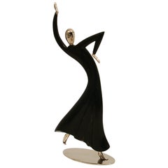 Hagenauer Bronze & Wood Sculpture Dancer Wiener Werkstatte, Josephine Baker