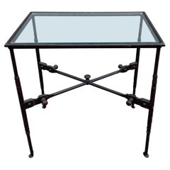 Giacometti Style Wrought Iron Side Table