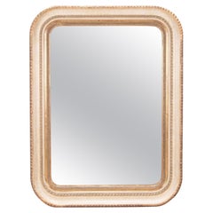 Antique 19th Century French Painted and Gilded Wall Mirror