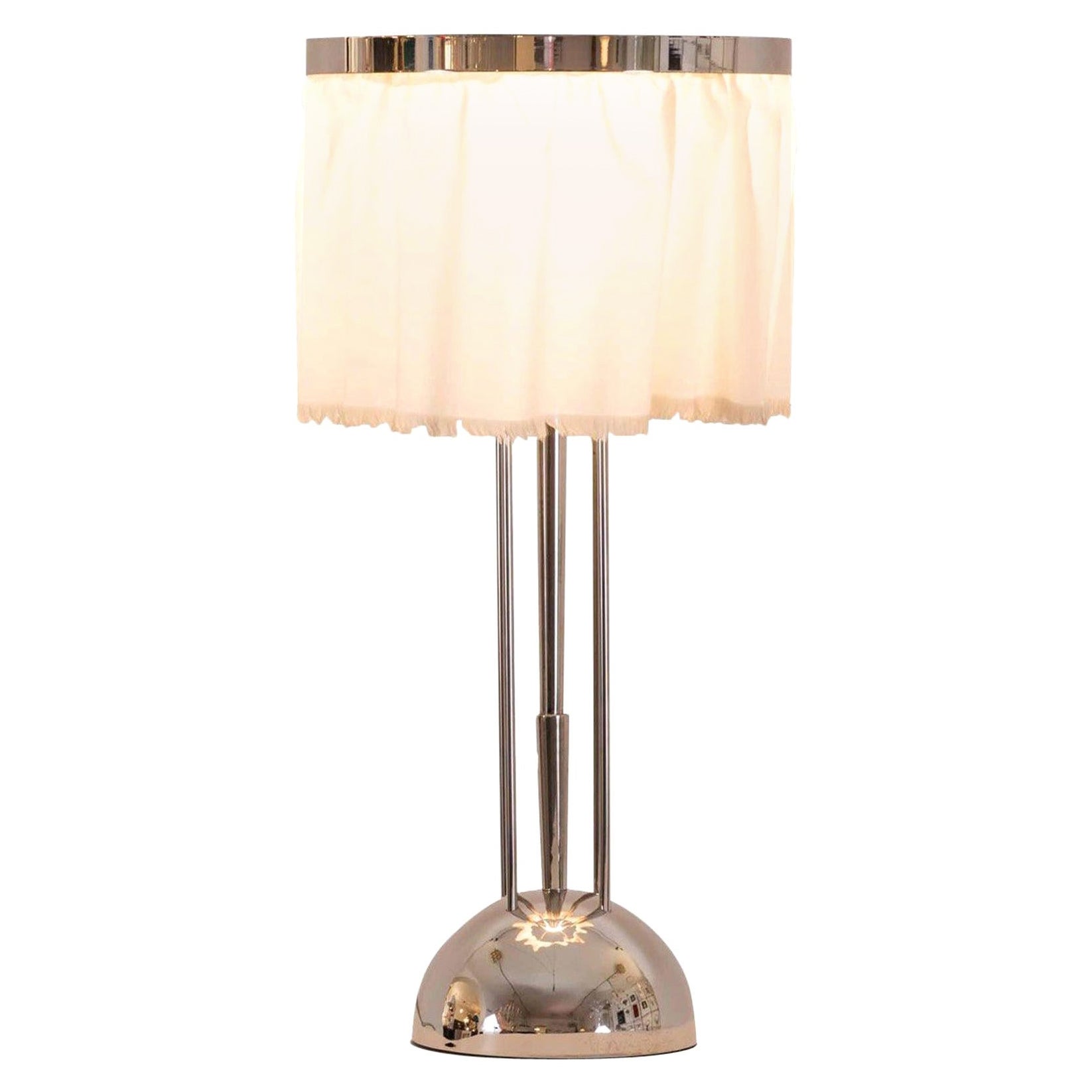 Josef Hoffmann&Wiener Werkstätte Lámpara de sobremesa Wittgenstein de seda y latón, Reedición