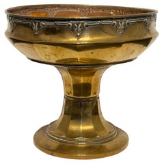 Antique Early 20th Century French Brass Ice and Champagne Bucket Centerpiece