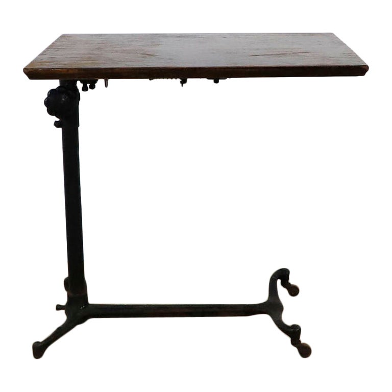 19th Century Adjustable Drafting Table in Cast Iron
