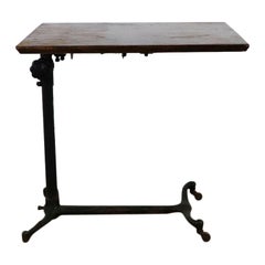 Mesa de dibujo ajustable del siglo XIX en hierro fundido