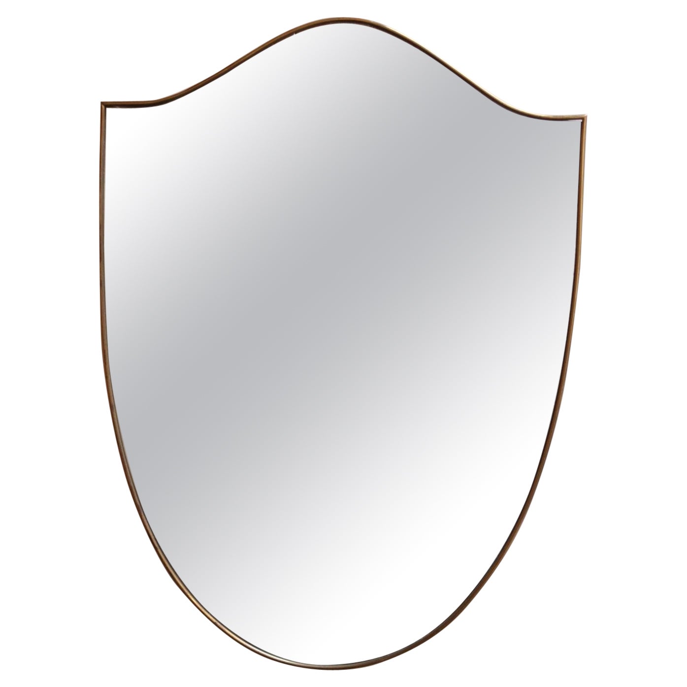 Modernistischer italienischer Ramati-Schild-Spiegel von Vetreria Bonardi im Angebot