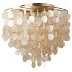 Verner Panton Capiz Shell Chandelier 12