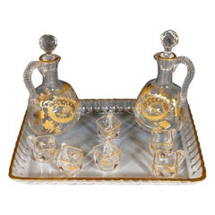 Service à liqueur en cristal attr. à Baccarat, France, vers 1900
