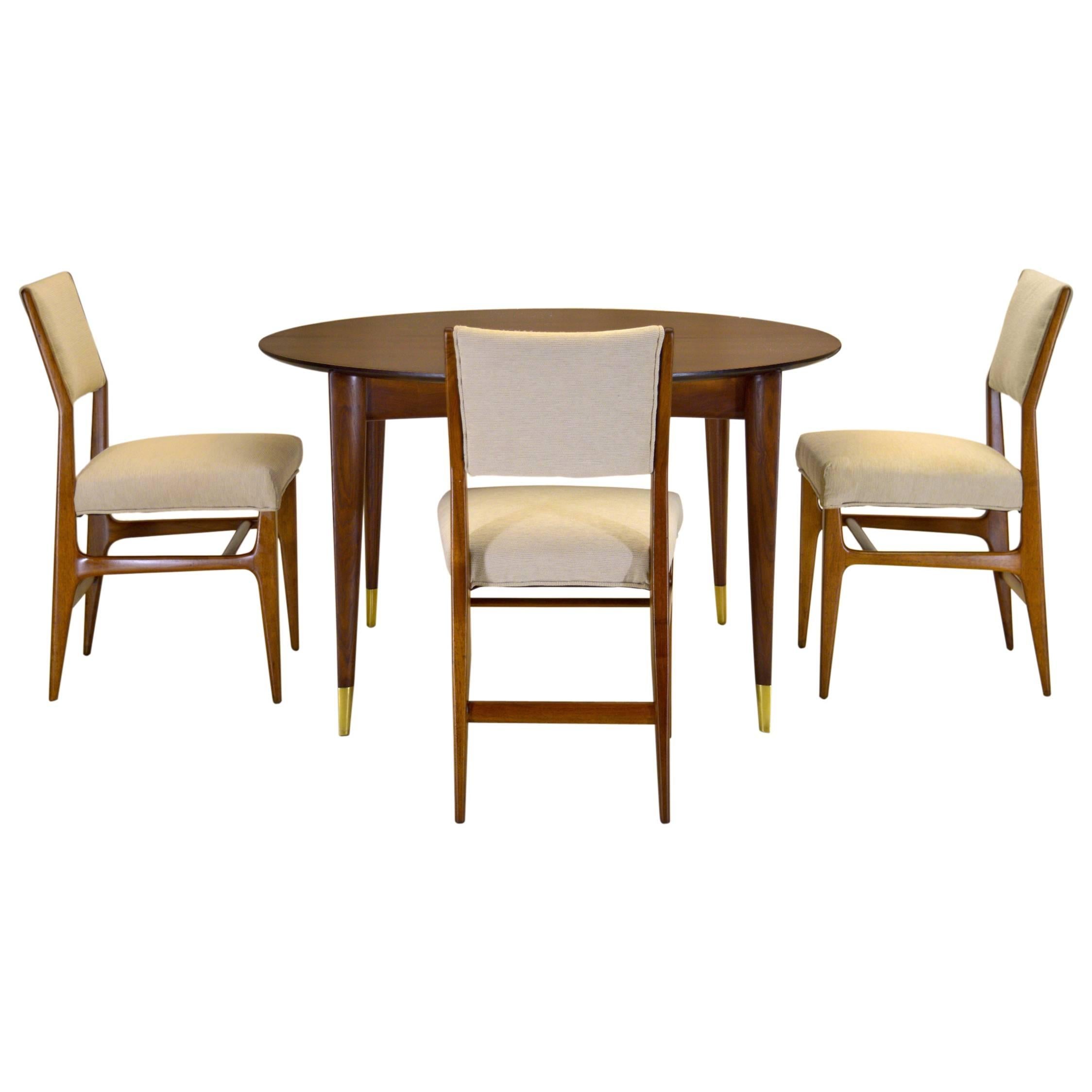 Gio Ponti Dining Table and Four Chairs, 1951